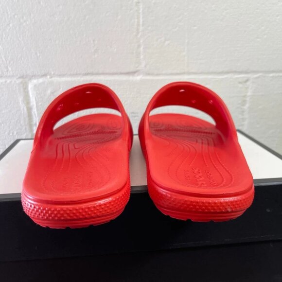 Crocs Classic 206121 Bright Red Slip On Open Toe Comfort Slide Sandals Men's 10 - Picture 5 of 8